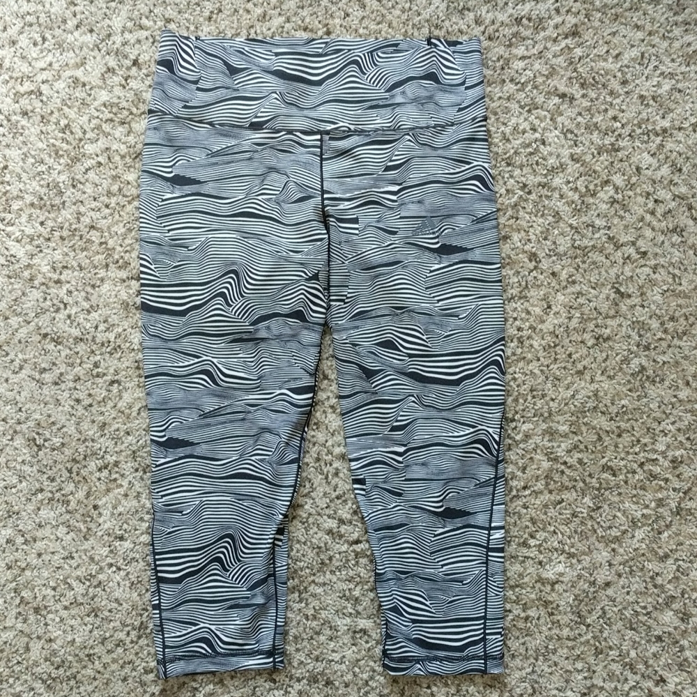 Black and white athletic leggings, ADIDAS